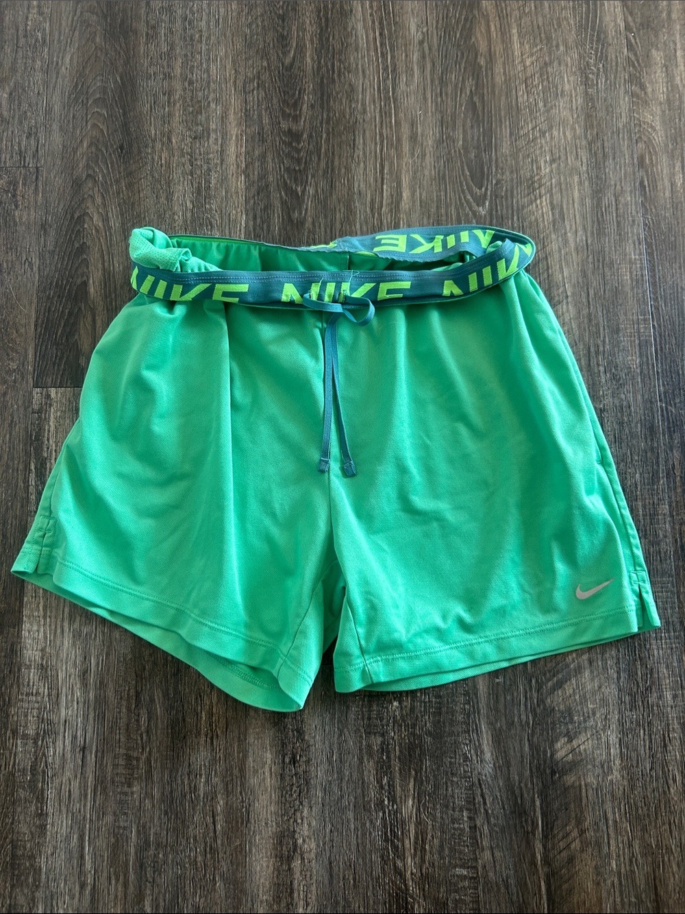 Nike Teal Green Training Shorts with Branded Waistband